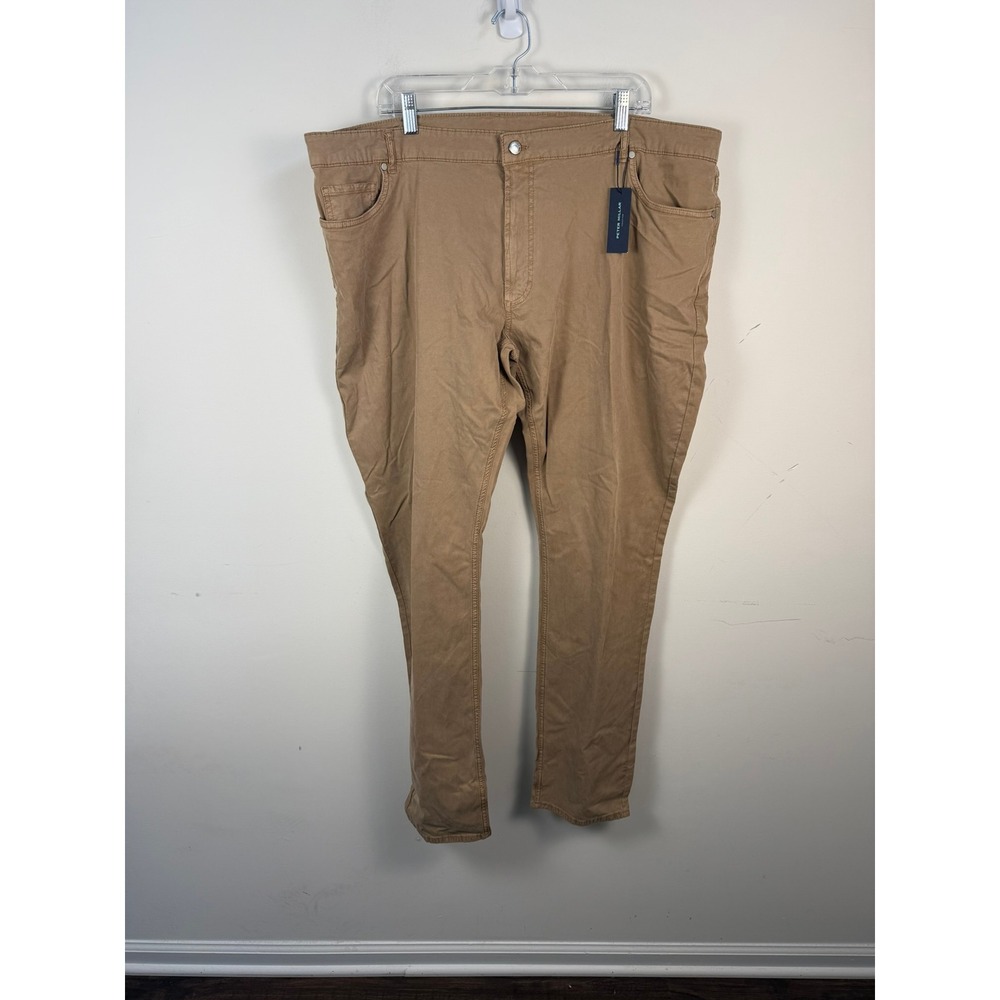 Peter Millar Collection 5 Pocket Pants Mens 44 Beach Tan Unhemmed MA21RT04 NWT